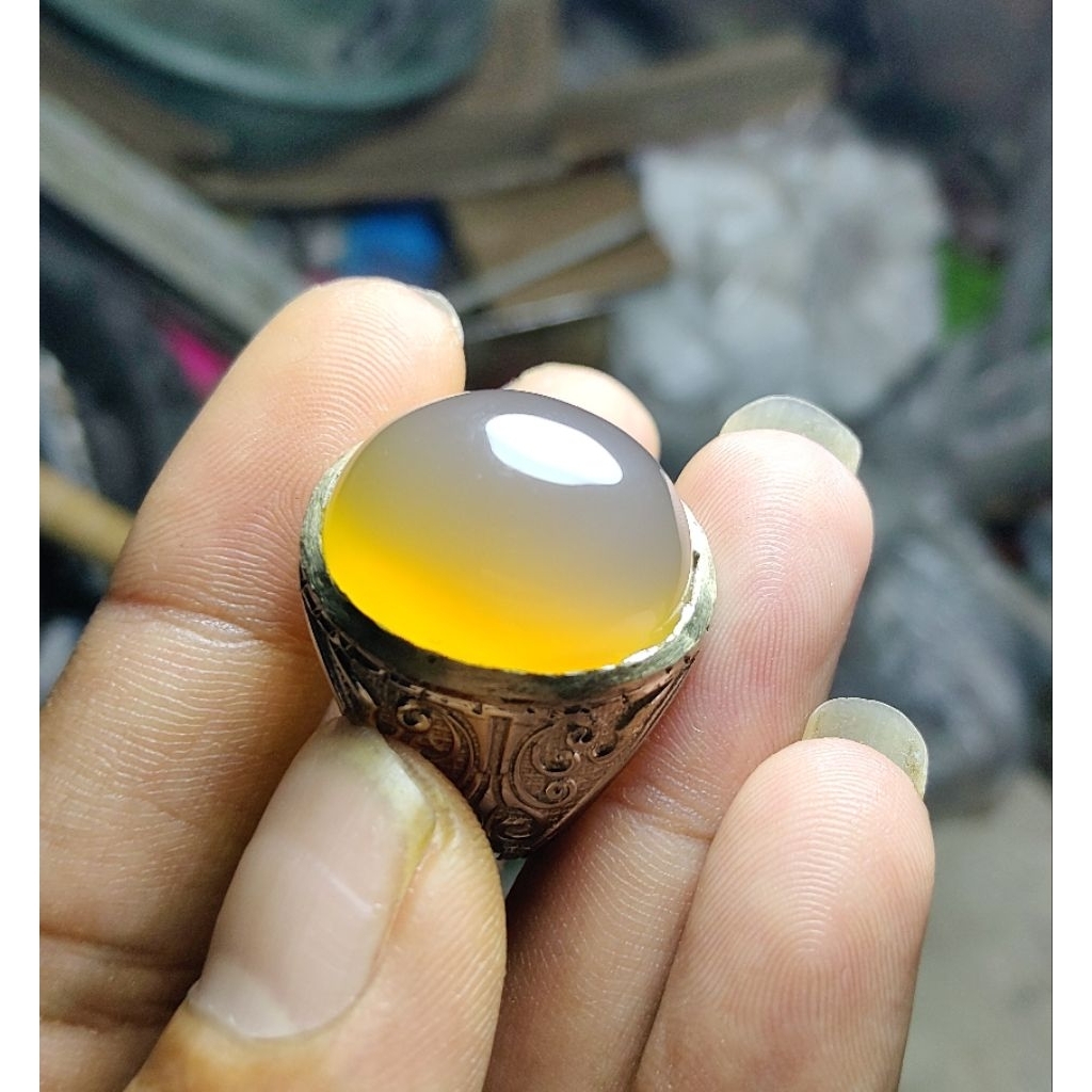 ready stok batu nukleus Obi kristal ring alpaka..