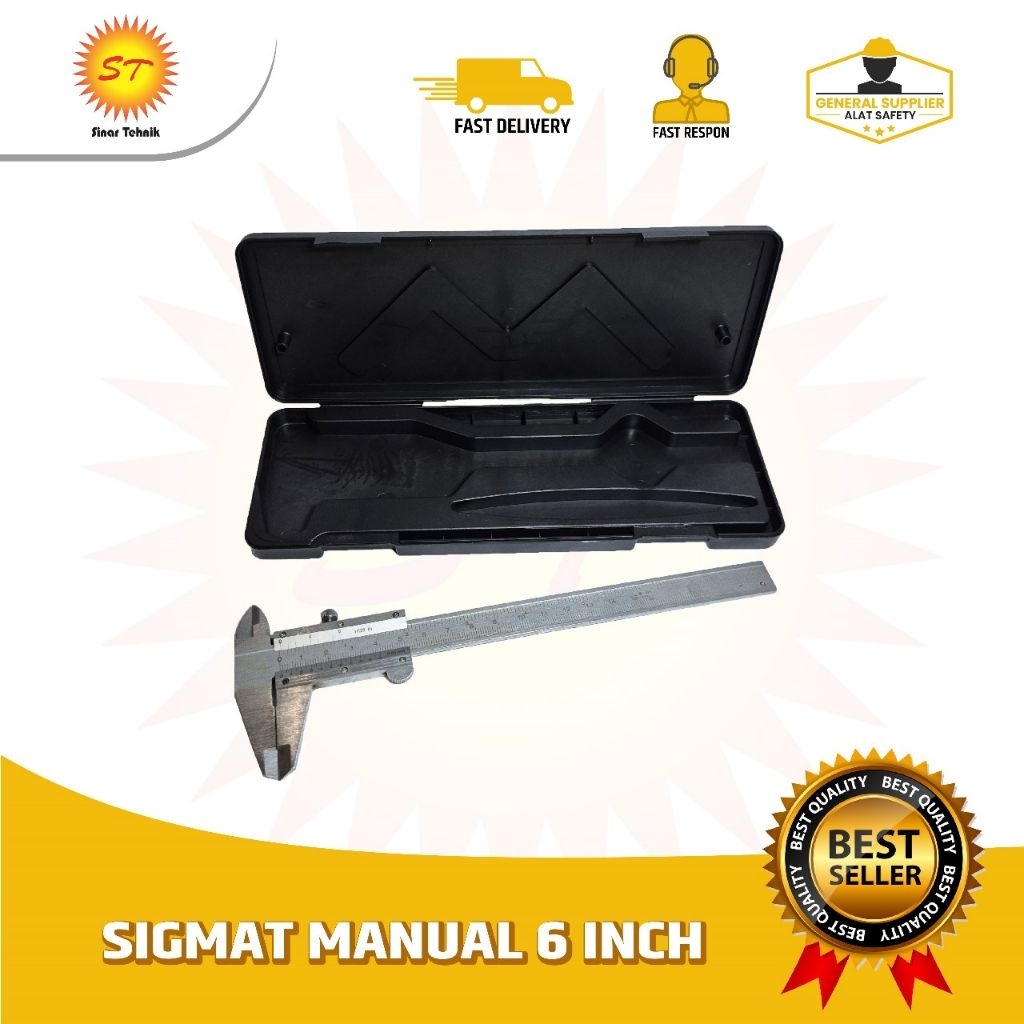 Sigmat Manual 6 Inch / Jangka Sorong Stainless 6 Inch