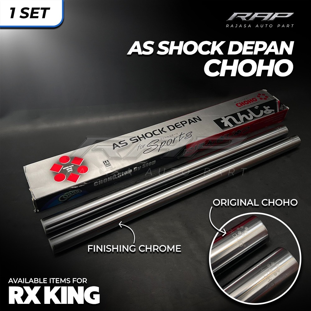 CHOHO AS SHOCK DEPAN RX KING CHOHO SILVER CHROME ORIGINAL SHOCK DEPAN RX KING CHOHO