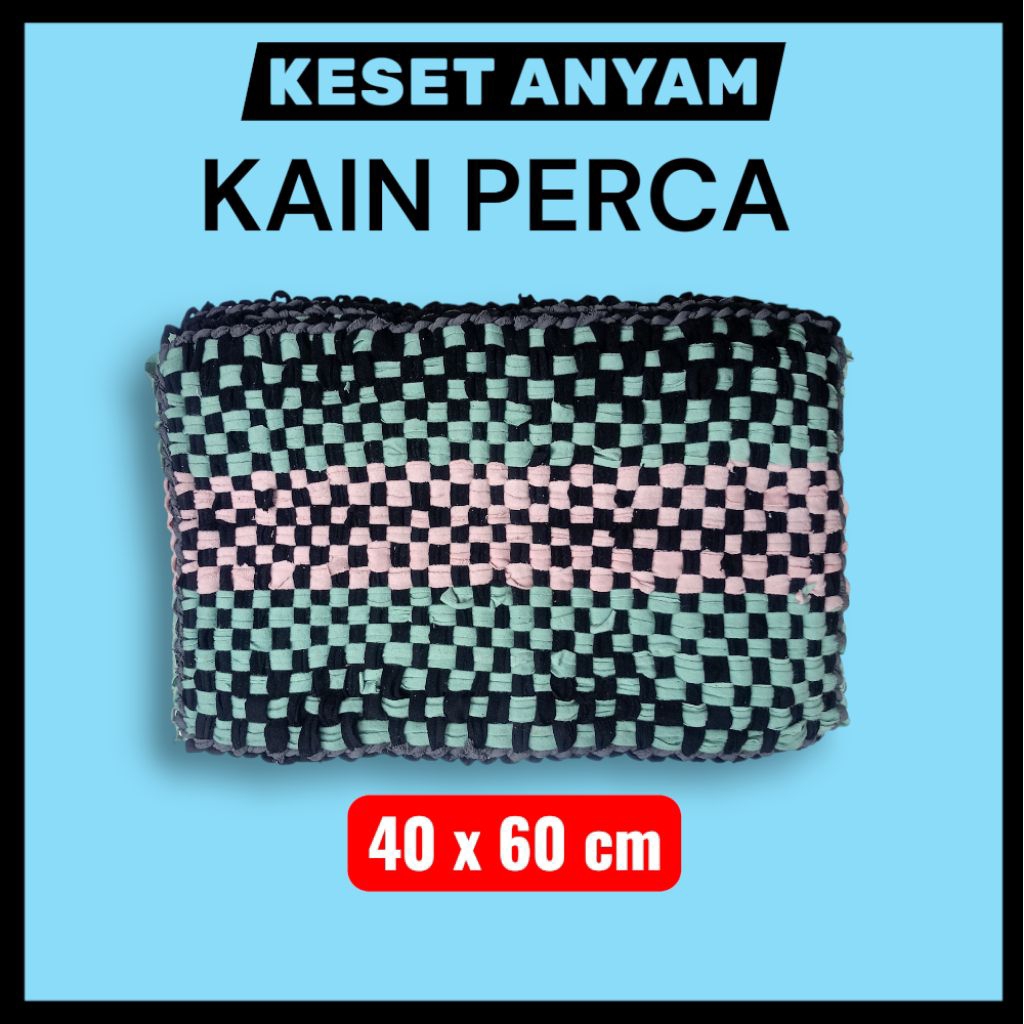 keset anyam persegi panjang - keset kain perca - keset viral - keset murah - anti selip