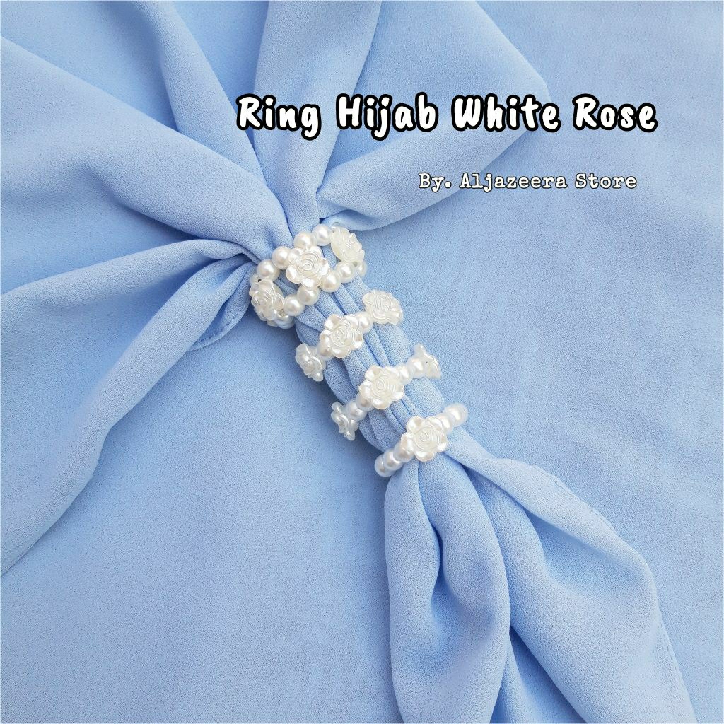 RING JILBAB | RING CINCIN HIJAB RING KOLONG JILBAB MAWAR MUTIARA HANDMADE