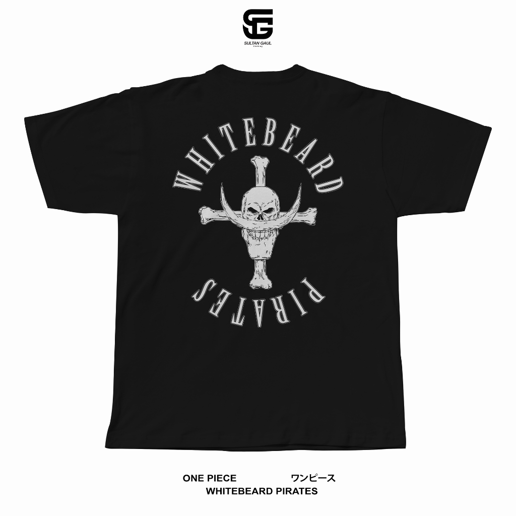 Kaos Anime Jepang ONE PIECE Whitebeard Pirates / Shirohige Distro Unisex