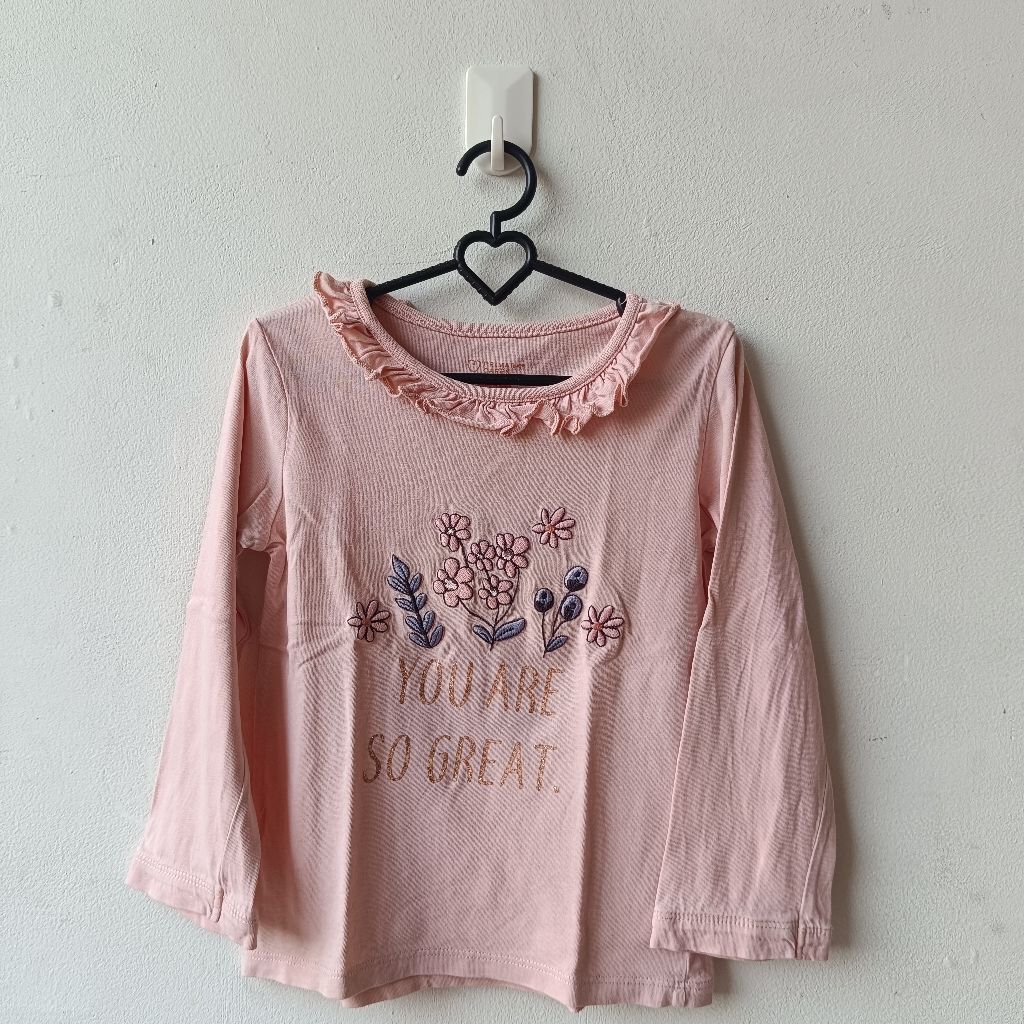 Preloved Kaos Panjang Anak 2-3y Primark Pink