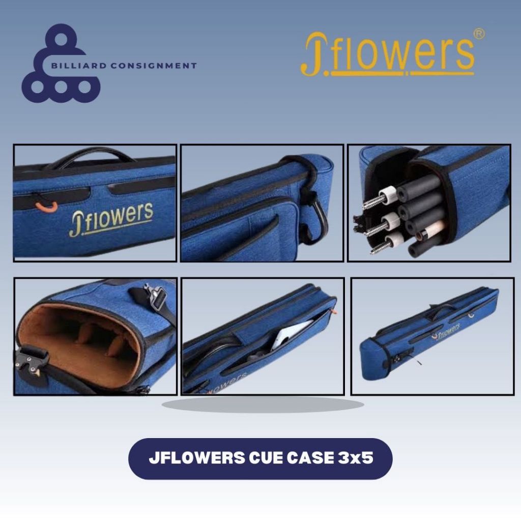 Jflowers 3X5 Cue Case - Tas Billiard Jflowers - Cue Case Billiard Besar