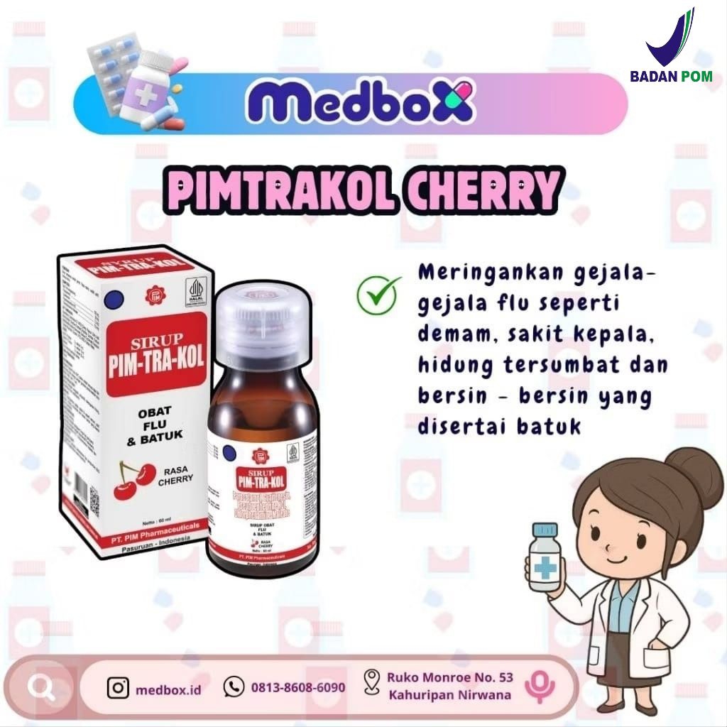 Pimtrakol Cherry Obat Batuk Pilek Anak/Dewasa