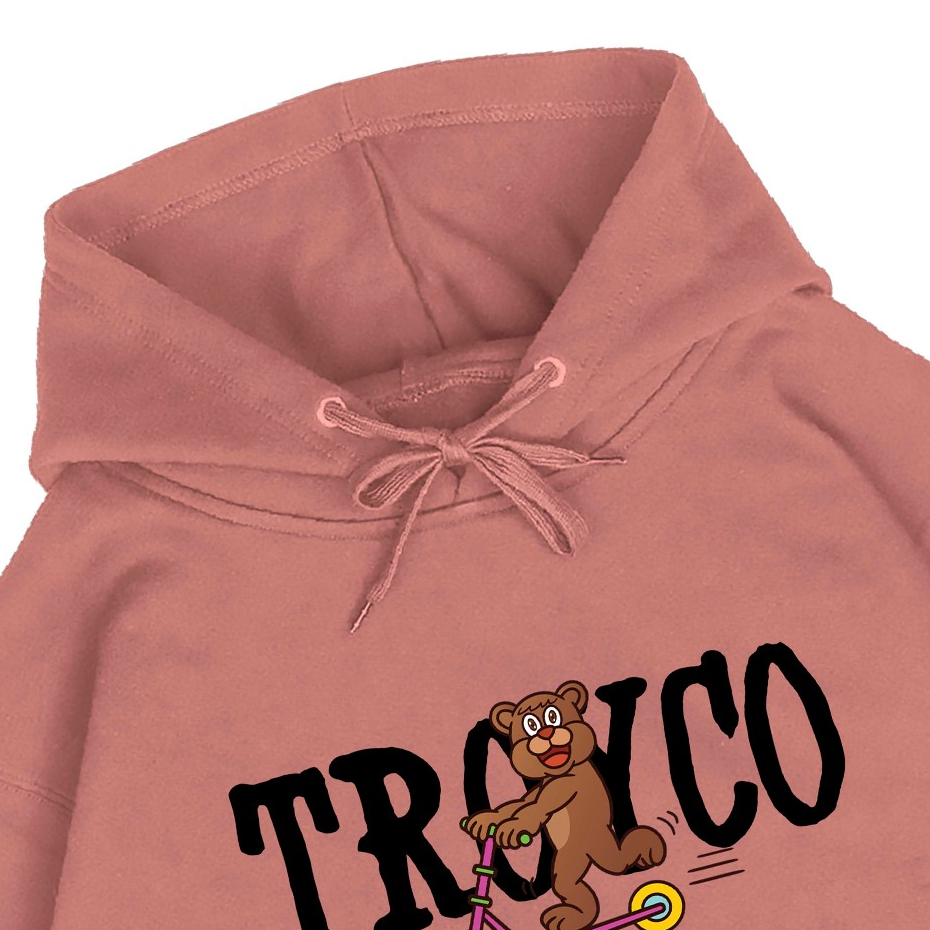Troy Company Pullover Hoodie Pink Salmon Fun Scooter - Hoodie Pria Wanita Pink Salmon KH 2633