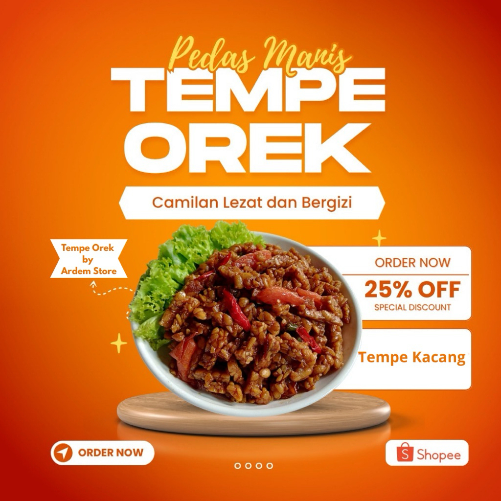 

Tempe Orek Kering 500gr / kering tempe / orek / tempe Orek rasa pedas manis
