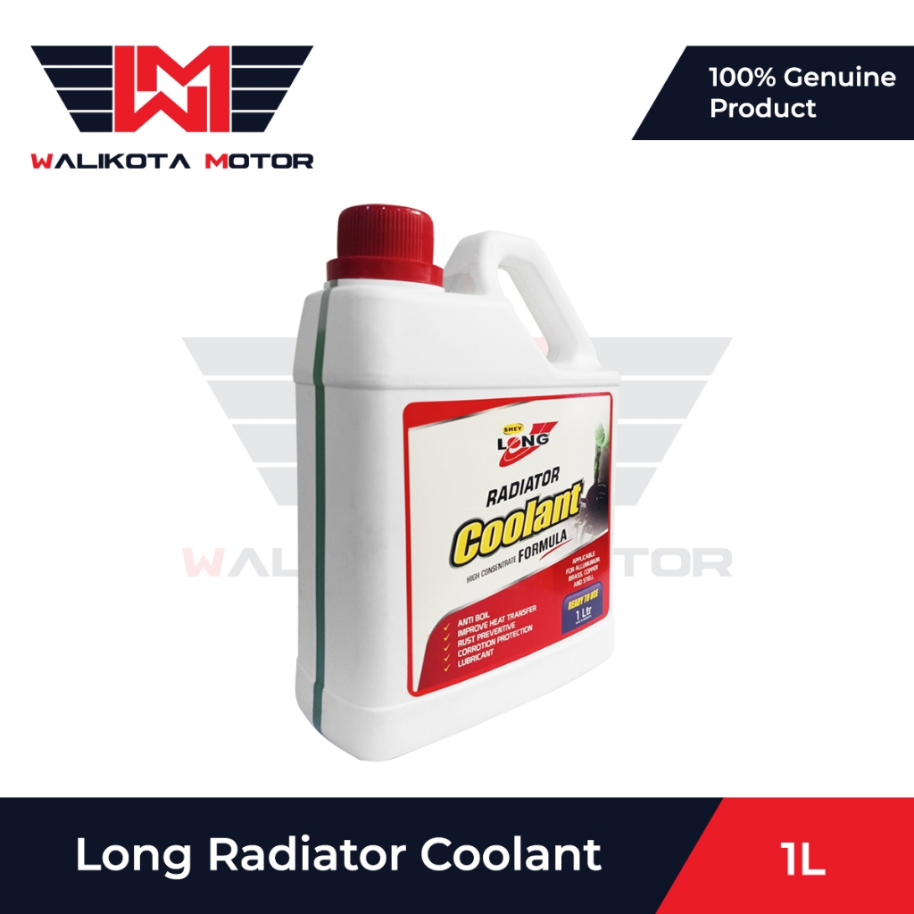 LONG RADIATOR COOLANT 1L - AIR RADIATOR MOTOR MOBIL WARNA MERAH HIJAU SIAP PAKAI ORIGINAL