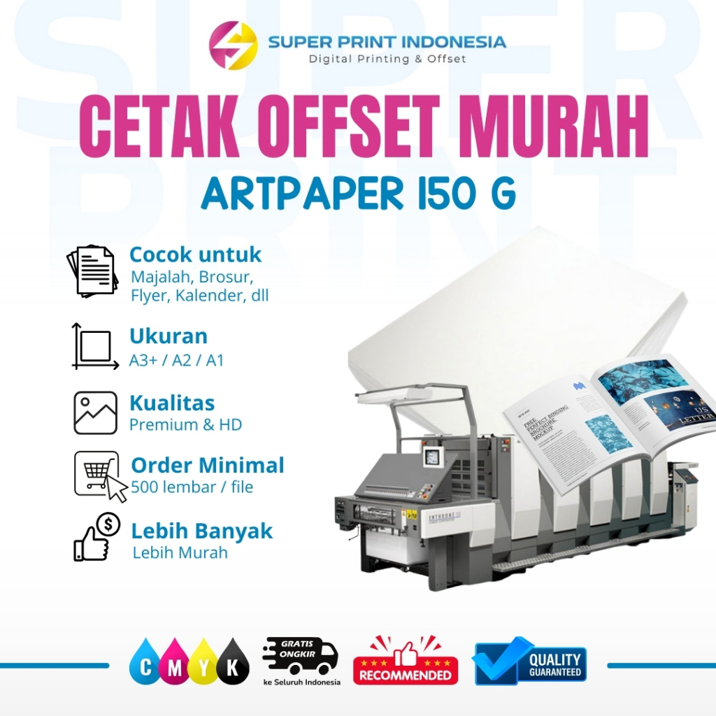

CETAK OFFSET - ARTPAPER 150G - CETAK BROSUR CETAK MAJALAH CETAK ARTPAPER CETAK OFFSET KALENDER GROSIR FULL COLOUR