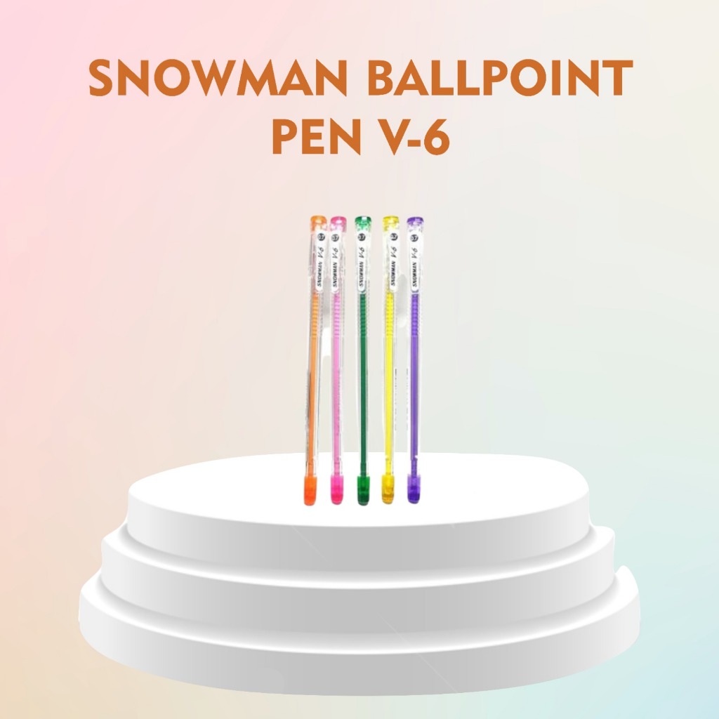 

SNOWMAN PULPEN V6 HITAM/Pulpen Snowman V6 Hitam/Pulpen Snowman V6 Crystal Series 0.7mm - Ballpoint Bolpen Bolpoin Snowman V-6 V6 V 6 0.7 mm