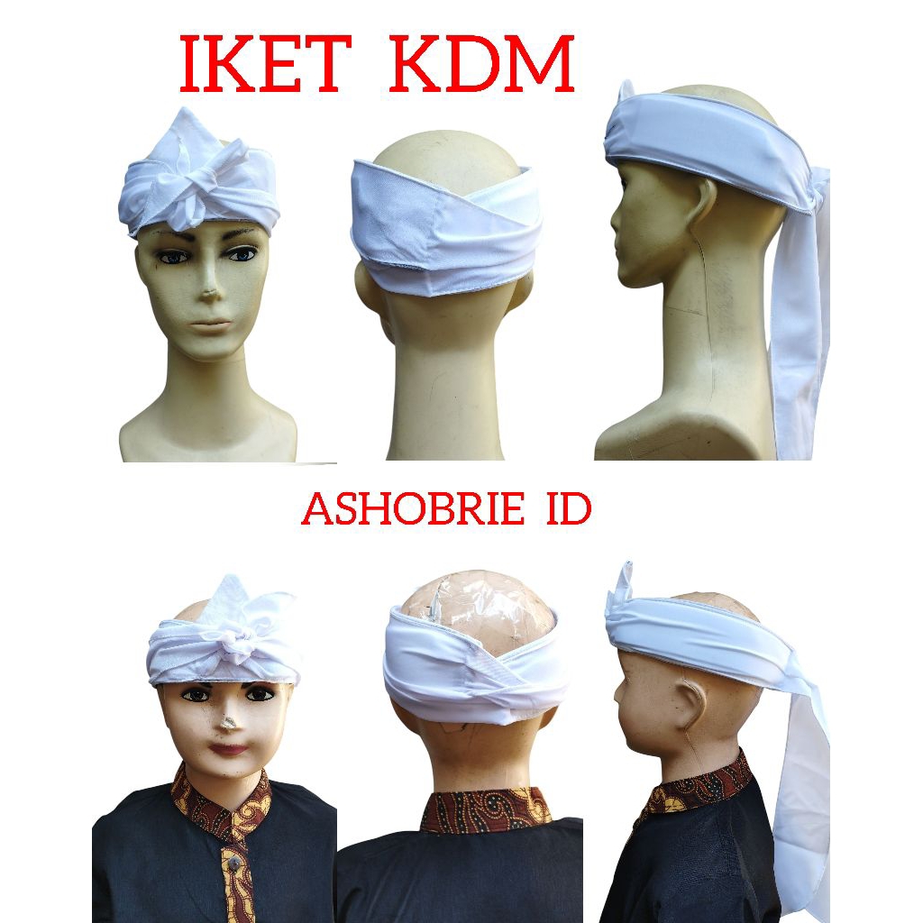 Iket kepala KDM/iket putih polos