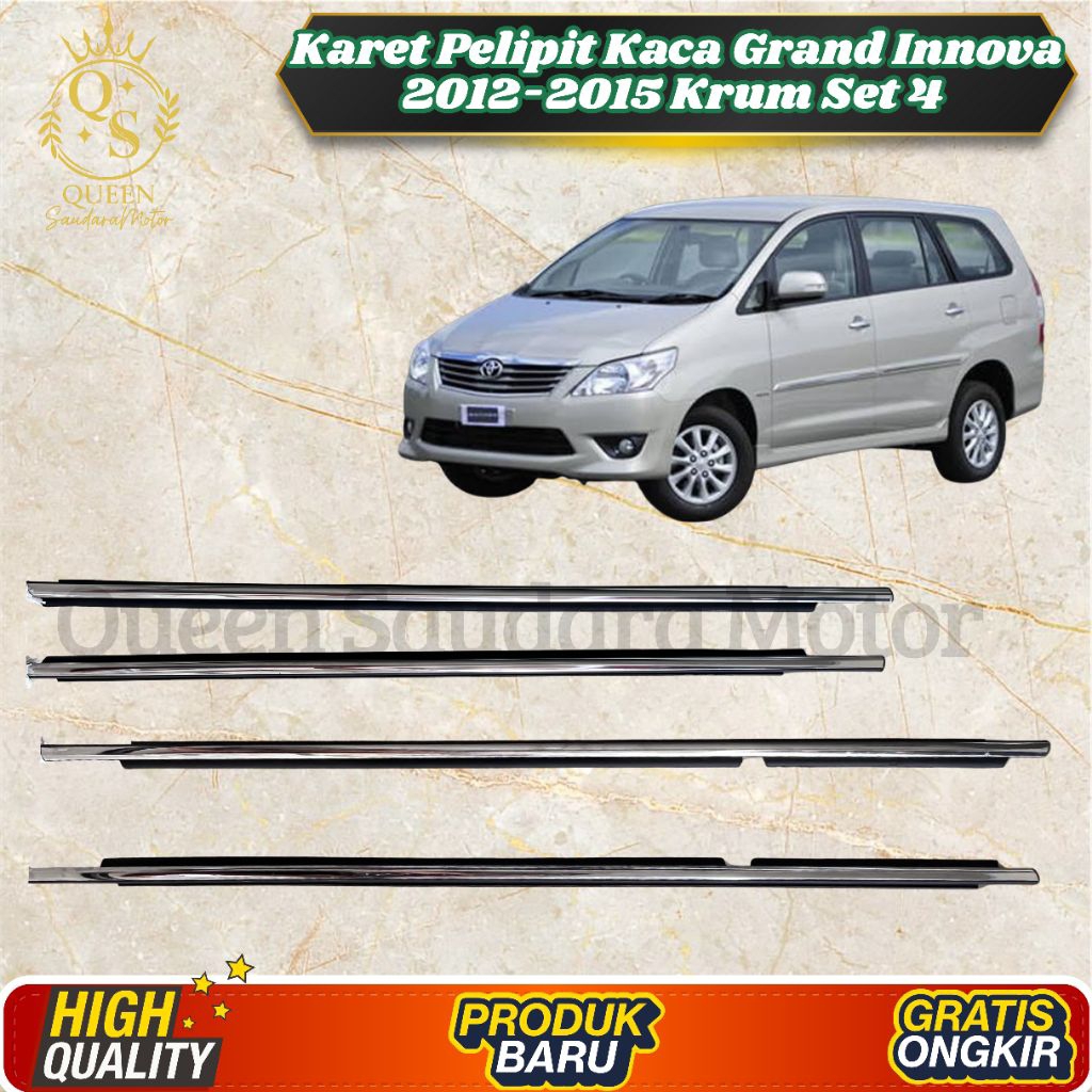 Karet Pelipit Kaca Mobil Grand Innova 2012-2015 Krum Original