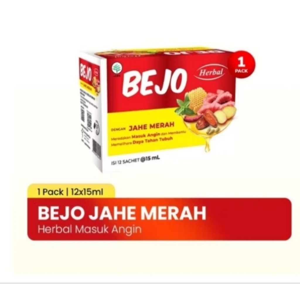

BEJO Herbal Masuk Angin Jahe Merah 12 x 15 ml