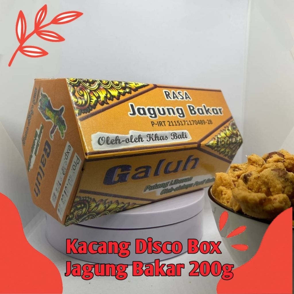 

Kacang Disco Galuh Box 200g – Oleh Oleh Khas Bali, Rasa Jagung Bakar, Camilan Renyah Halal