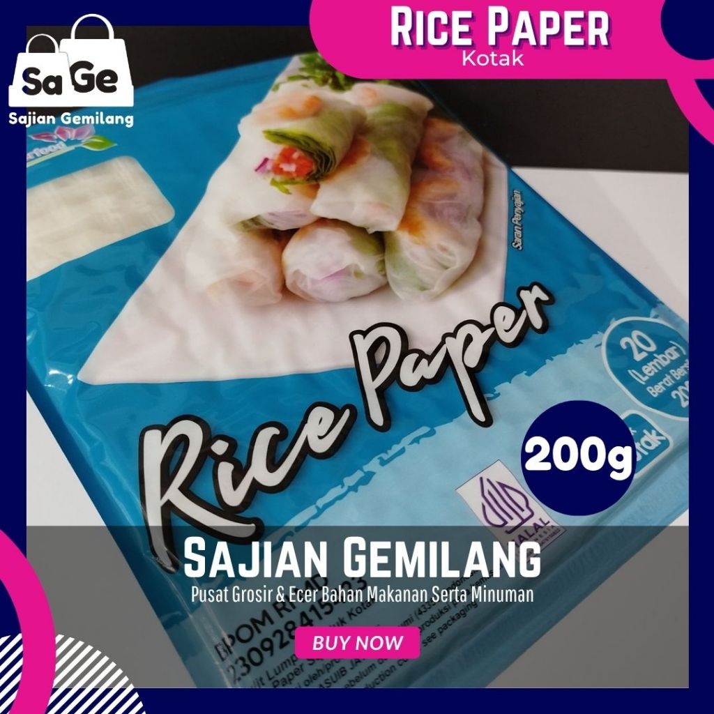 

[TURUN HARGA] JSf Rice Paper Kotak 200gr – Kulit Lumpia Kering – Grosir Sajian Gemilang