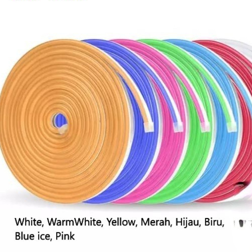 Neon Flex Lampu LED Selang 4 Meter DC 12V