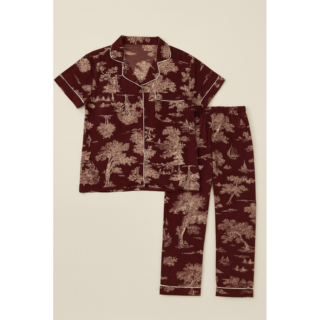 CHARLOTTE DIOR RAYON PIYAMA PAJAMAS BAJU TIDUR