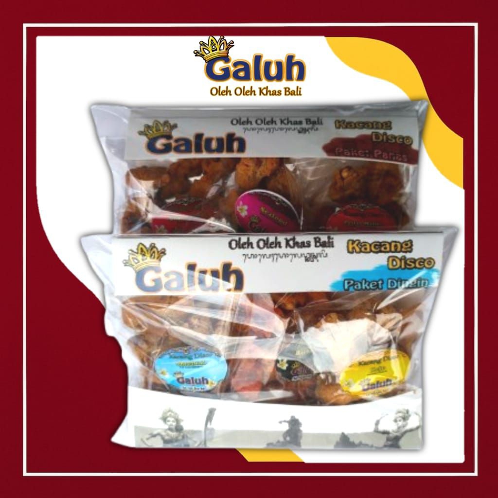 

Paket Kacang Disco Galuh 150g – Oleh Oleh Khas Bali, Snack Pedas dan Original Renyah Halal Murah