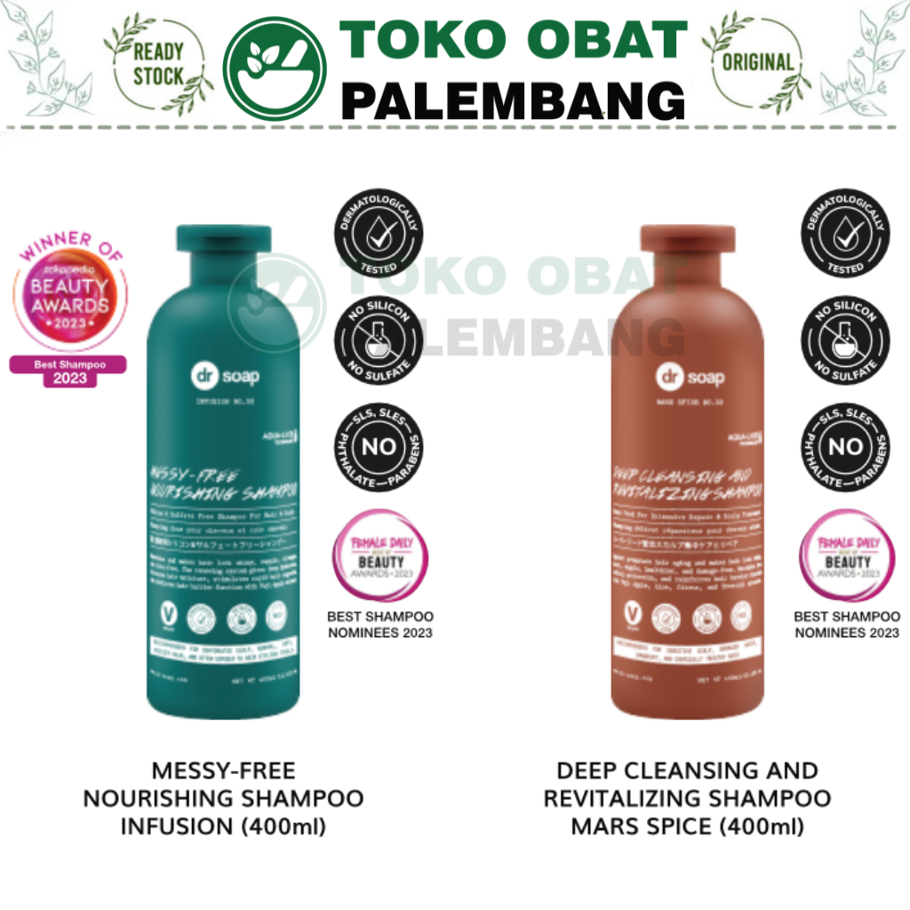 DR SOAP SHAMPOO 200ML 400ML MARS SPICE INFUSION NO 33 DEEP CLEANSING REVITALIZING SHAMPO MESSY FREE 
