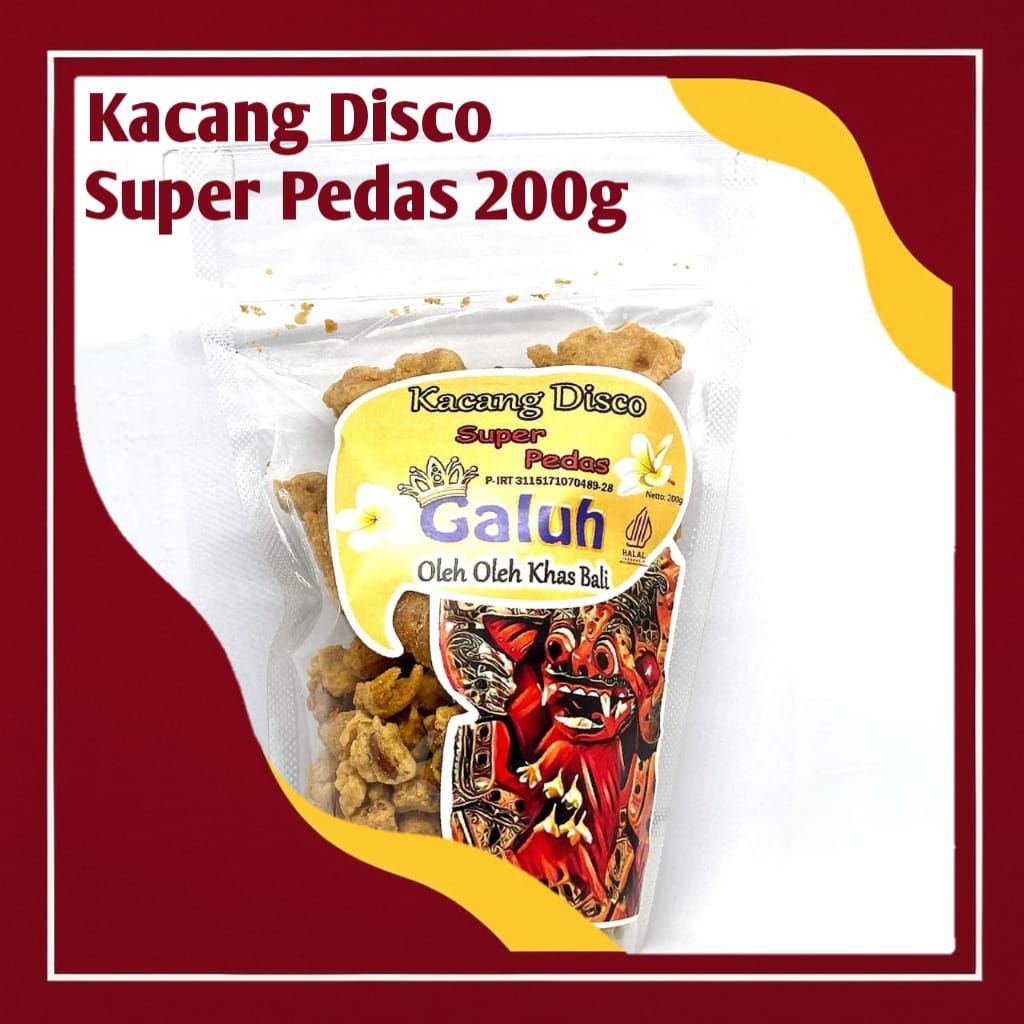 

Kacang Disco Super Pedas Galuh 200g – Oleh Oleh Khas Bali, Cemilan Renyah Halal Jajanan Murah Halal