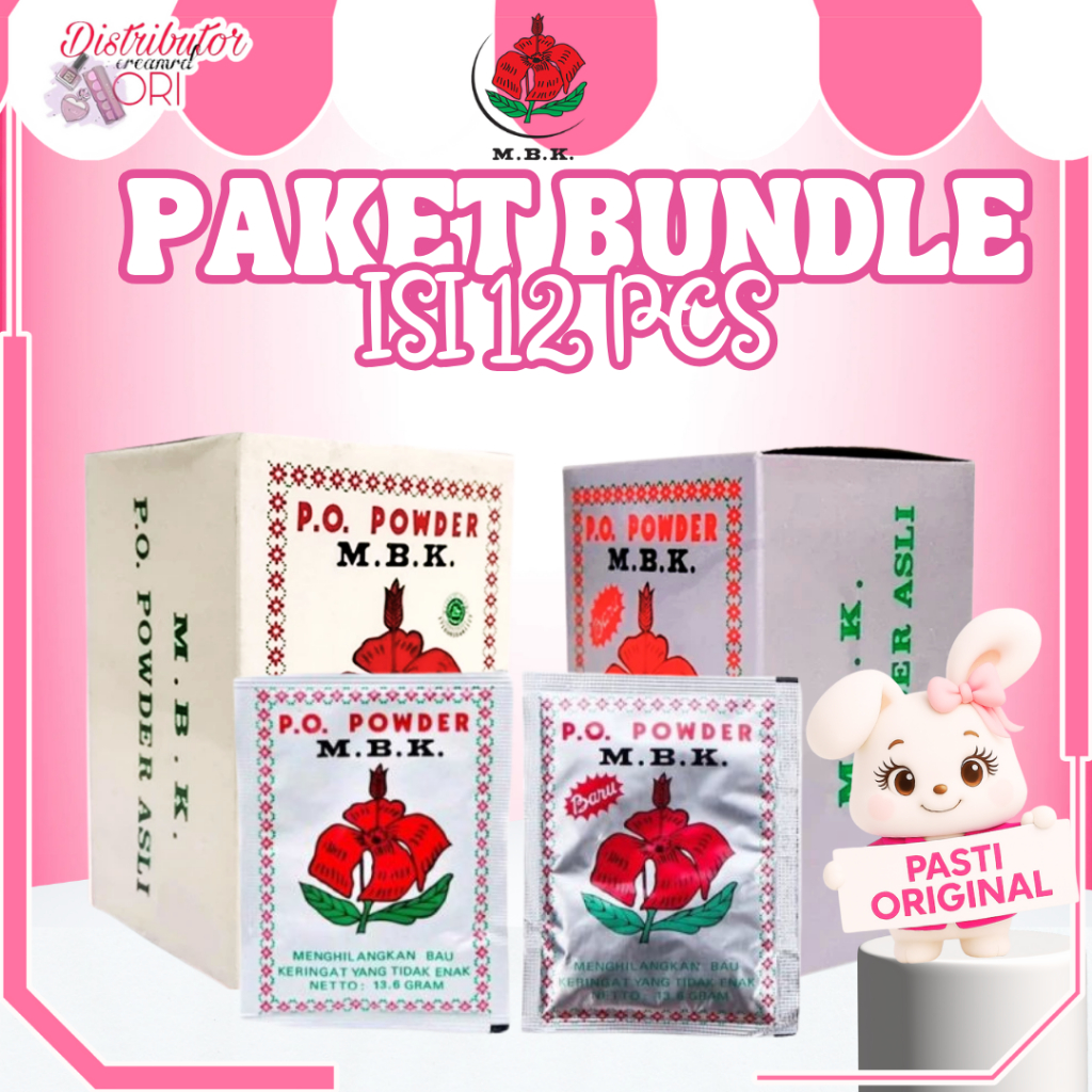 [PAKET ISI 12] MBK POWDER SACHET Meringankan bau keringat BUNDLE BUNDLING HEMAT LUSINAN