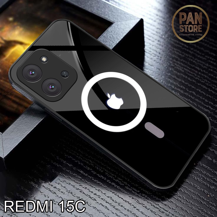 Softcase Glass case Redmi 15C Terbaru 2025 - Case - Softcase Redmi 15C  Mewah Elegant full cover
