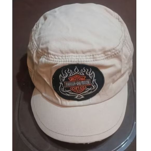 topi komando visor pendek harley davidson. fashion