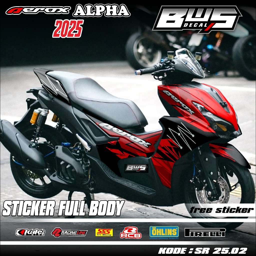 COD Sticker Yamaha Aerox Alpha Turbo Full Body Tahun 2025 Sticker Decal Full Body Aerox Alpha Turbo 