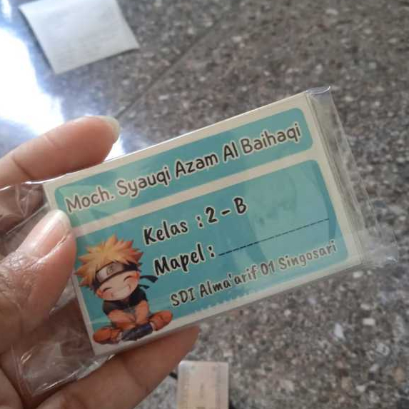 

Stiker Nama Custom Buku Tulis Anak | Label Nama Sekolah Karakter Lucu (Free design)