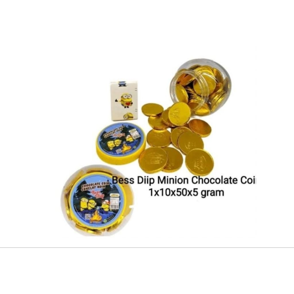 

Coklat koin jumbo Minion Isi 50pcs