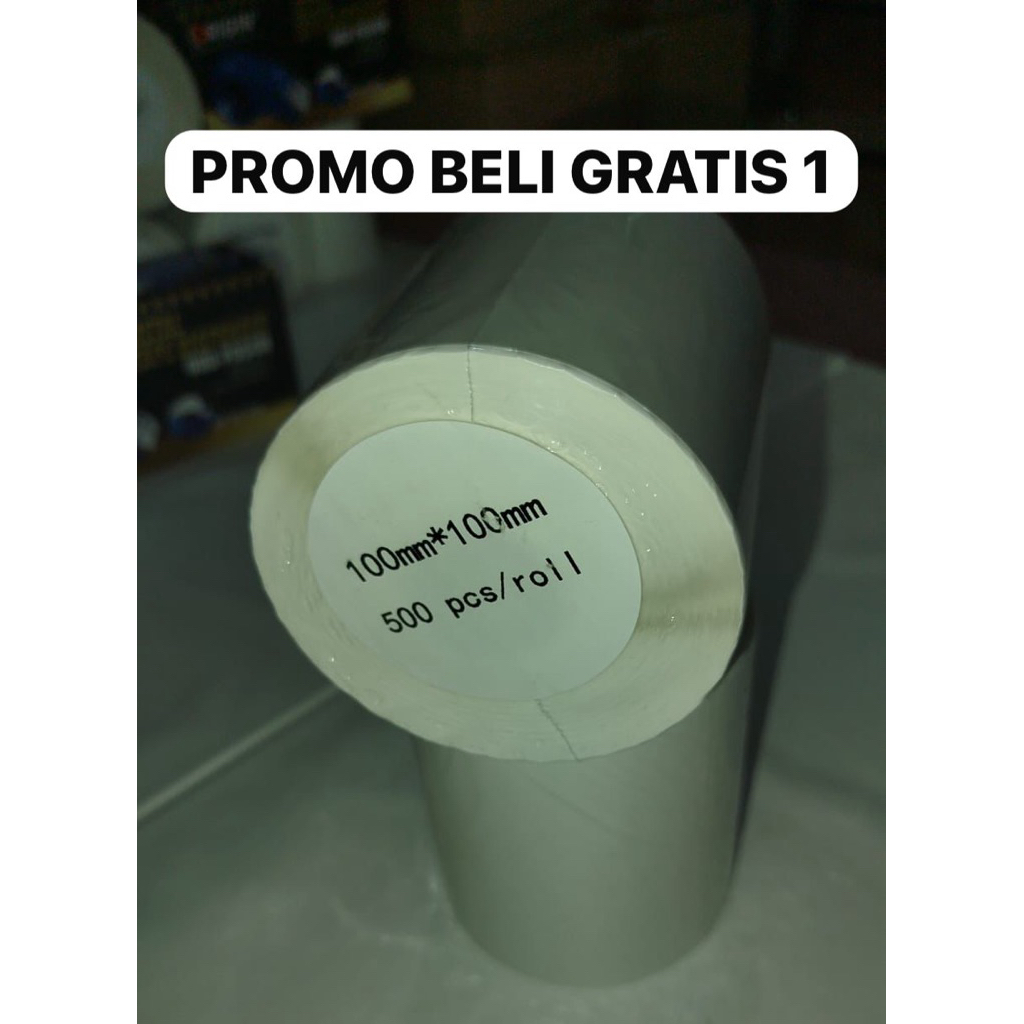 

LABEL STICKER THERMAL 100 x 100 BELI 1 GRATIS 1