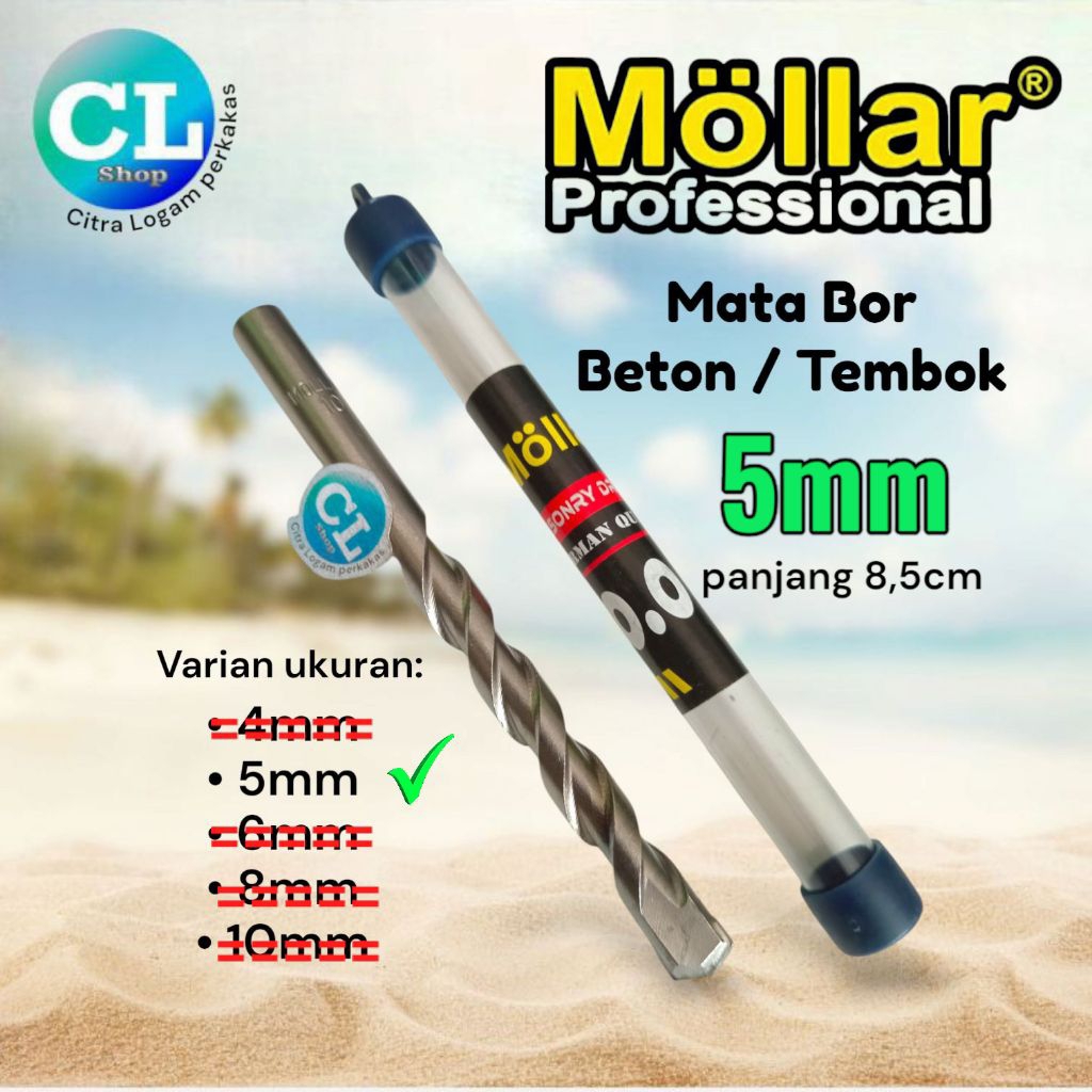 mata bor beton tembok 5mm dinding impact drill keramik