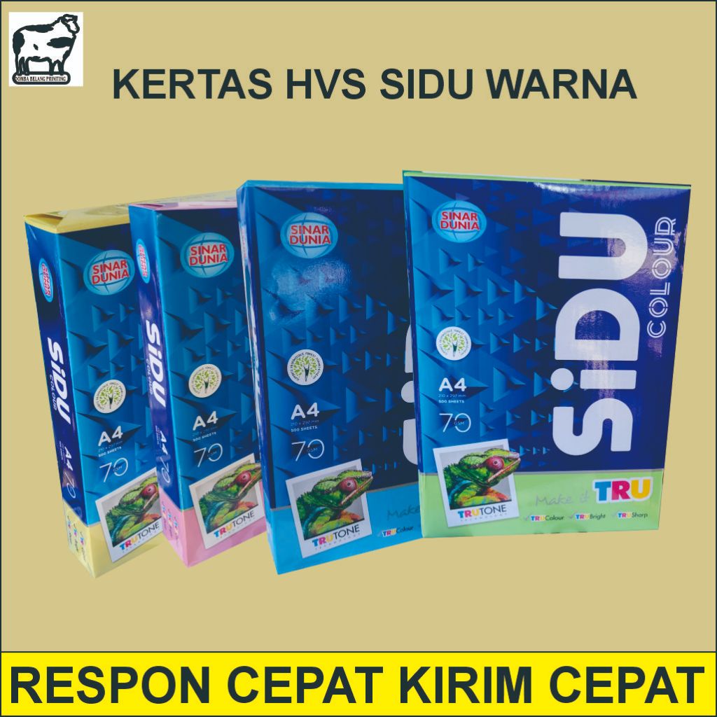 

Hvs Warna A4 70Gsm Double Folio, Isi 500 Lembar