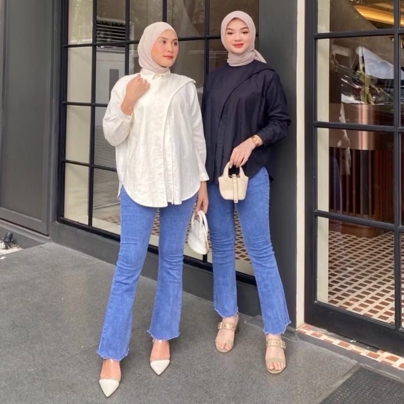 Aluna-Kemeja Wanita Hawa Shirt - Oversize Atasan Wanita Hijab