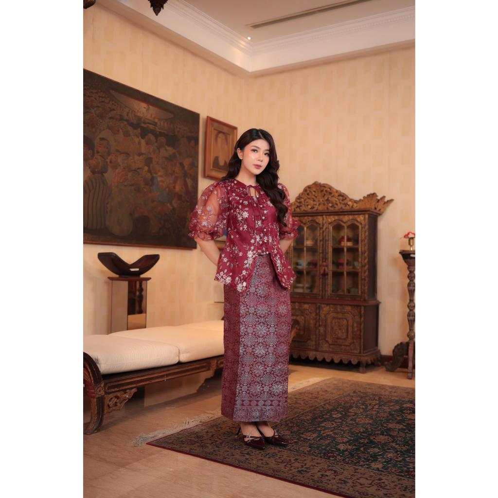 Miss Nomi Tara Songket Rok Kondangan Bridesmaid Graduation Bahan Songket
