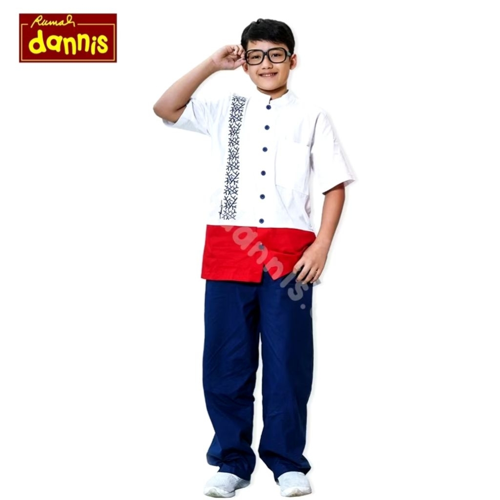 Dannis Koko Setelan Size 11 Takwa Atasan Kemeja Celana Panjang Baju Muslim Anak Laki-laki BMAL Danni