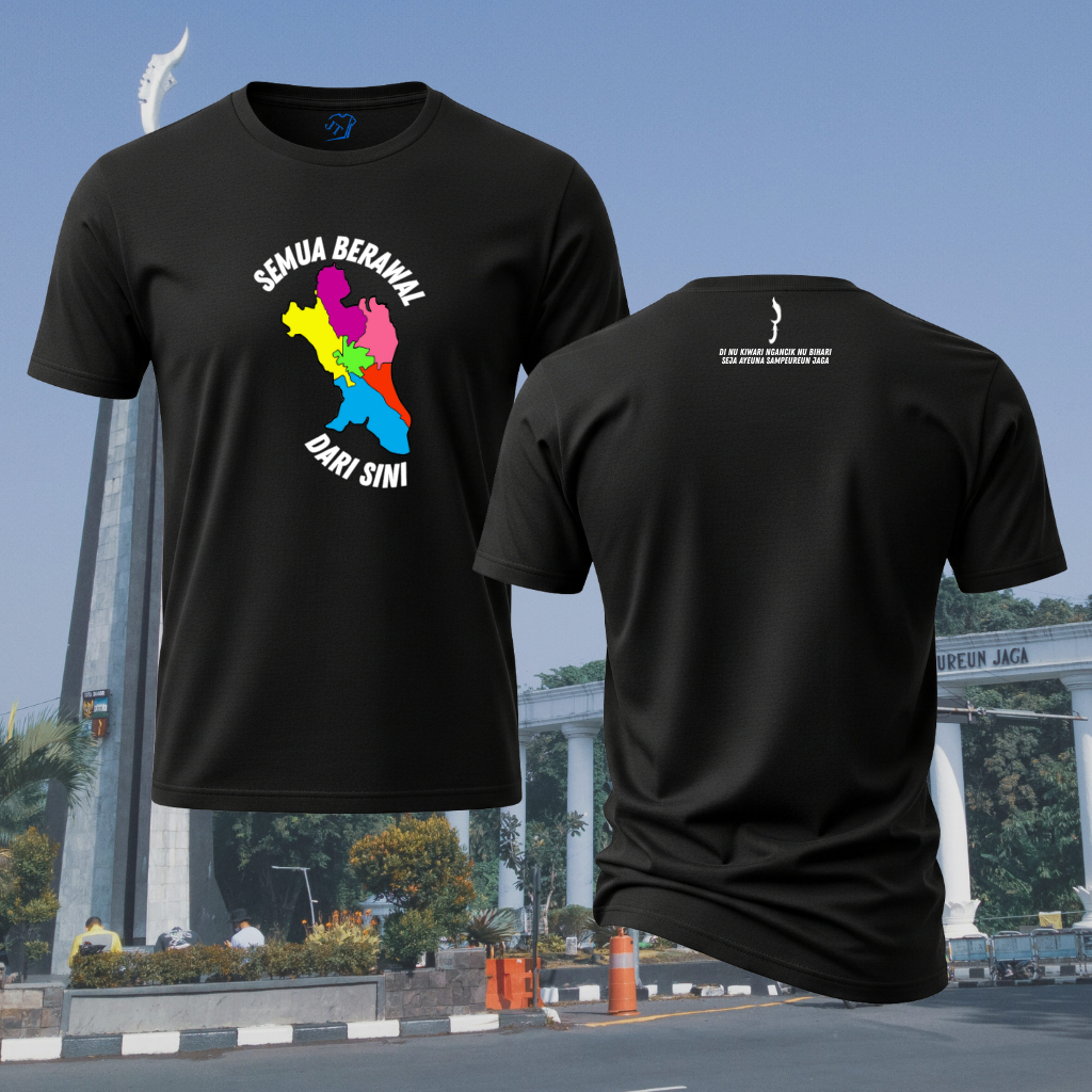 Kaos Maps Kota Bogor / Kaos Bogor Pride / Kaos Hitam Katun 24s 100% Premium Quality