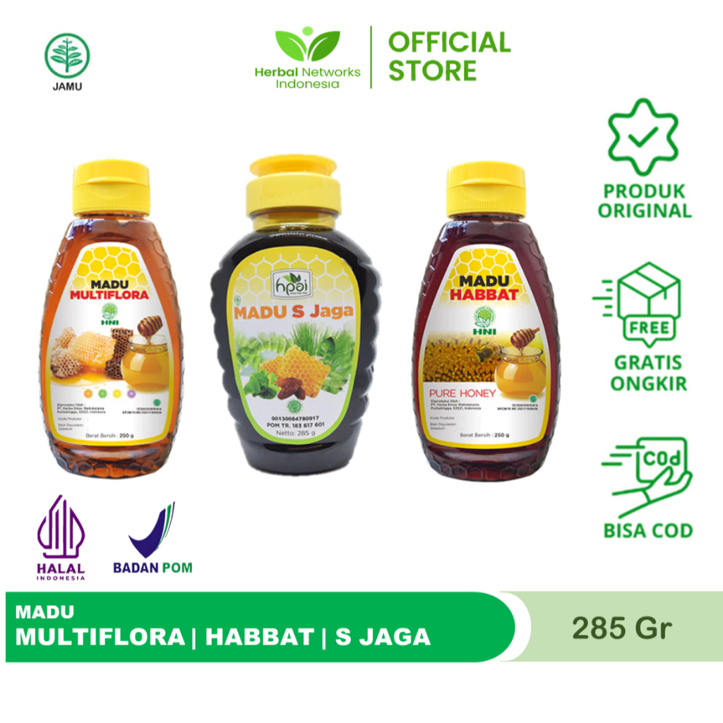 

MADU ASLI HABBAT MULTIFLORA S JAGA | MADU REAL HONEY 100% HNI BPOM HALAL