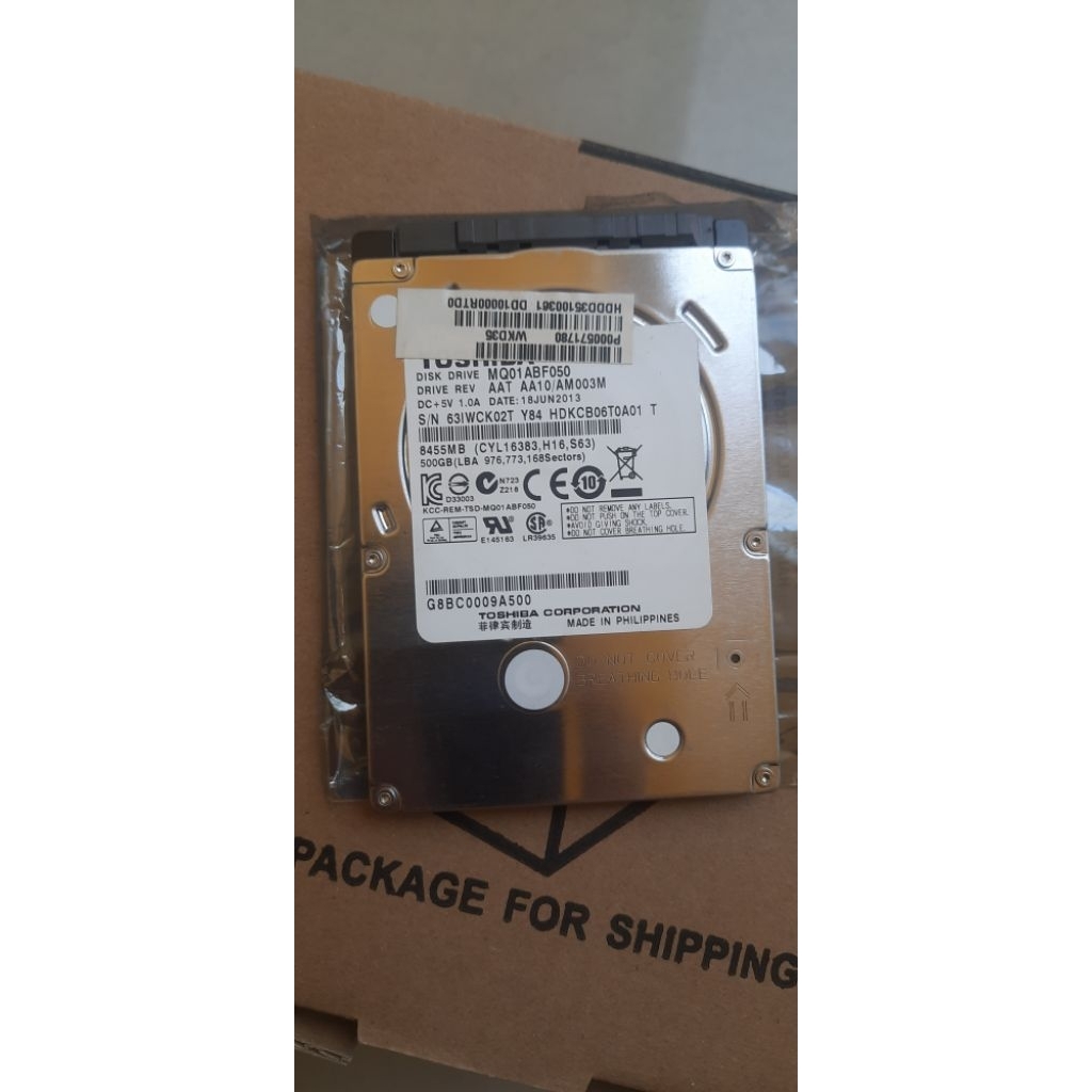 Hardisk Laptop Toshiba 500GB