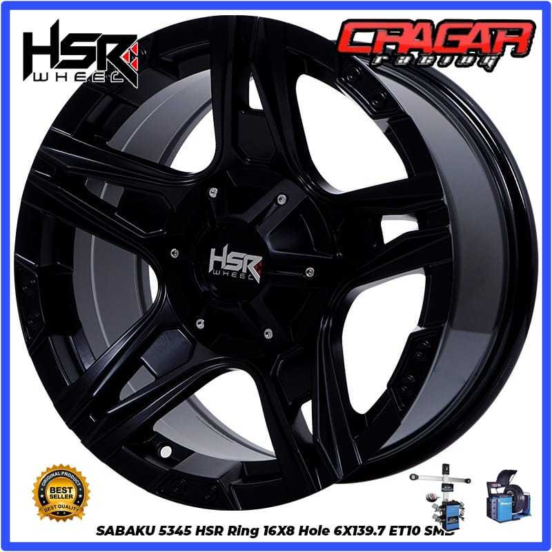 Velg Mobil Semi Offroad Gahar Ring 16 Lubang 6 Untuk Pajero Hilux Ttriton Terano Dll - Hsr Sabaku