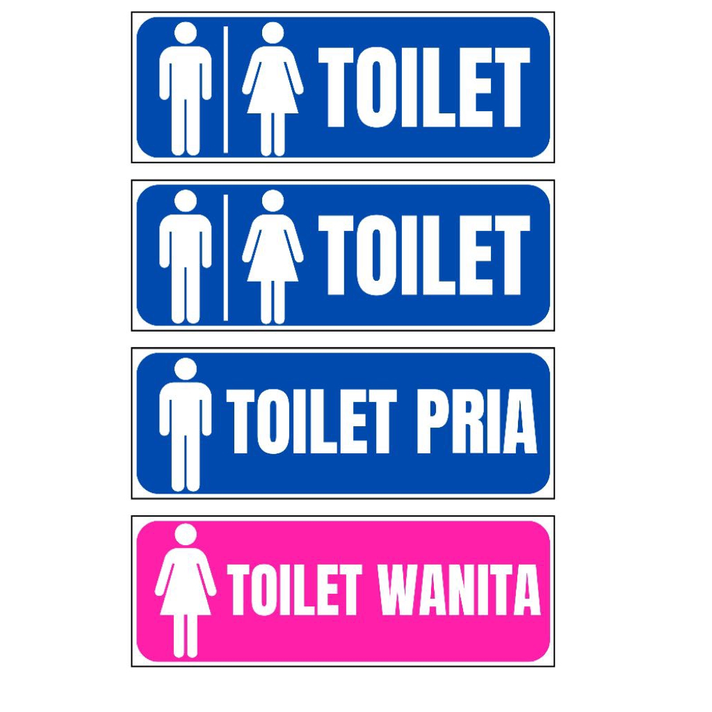 Sign Sticker Toilet / Sticker Toilet Pria Wanita / Sticker Toilet Pria / Sticker Toilet wanita