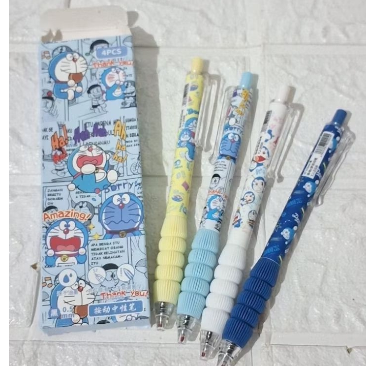 

bolpoint bolpen pena doraemon atk alat tulis kantor sekolah kuliah anak motif karakter kartun komik emon doraemon