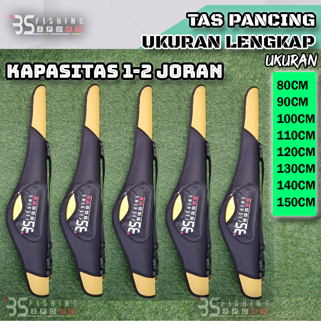 Tas Pancing Anti Air 2 Joran Fiber Tahan Air ukuran 80cm - 150cm berkulitas
