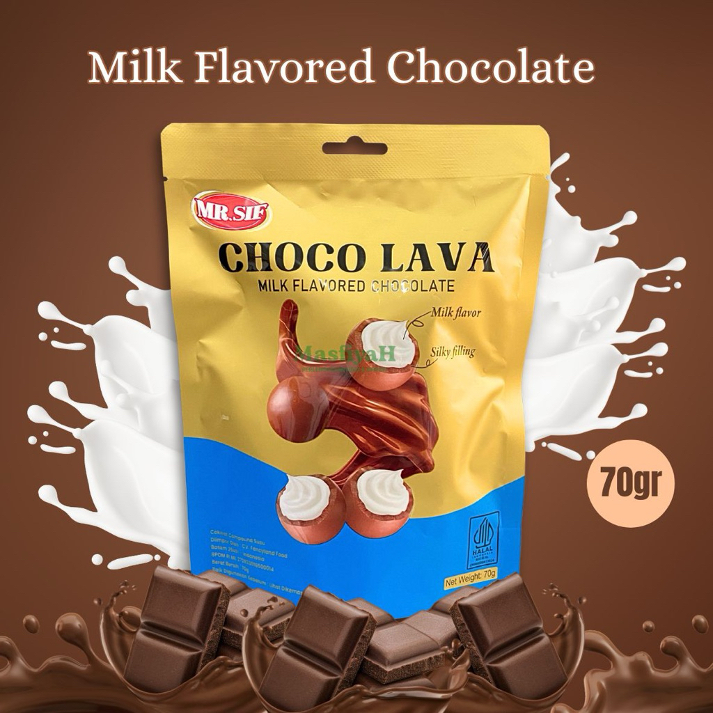 

Mr sif choco lava milk flavored chocolate choco ball filling