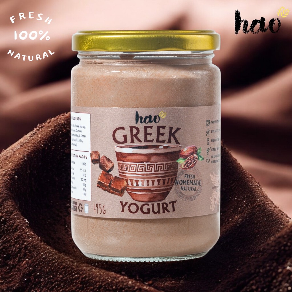 

Hao Greek Yogurt DARK CHOCOLATE (Live Active Probiotics Yoghurt)