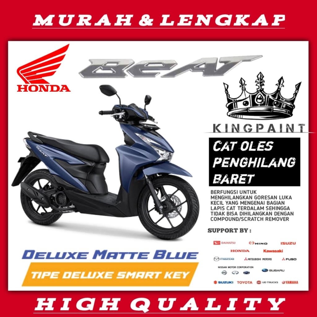 cat oles penghilang baret body motor beat matte blue