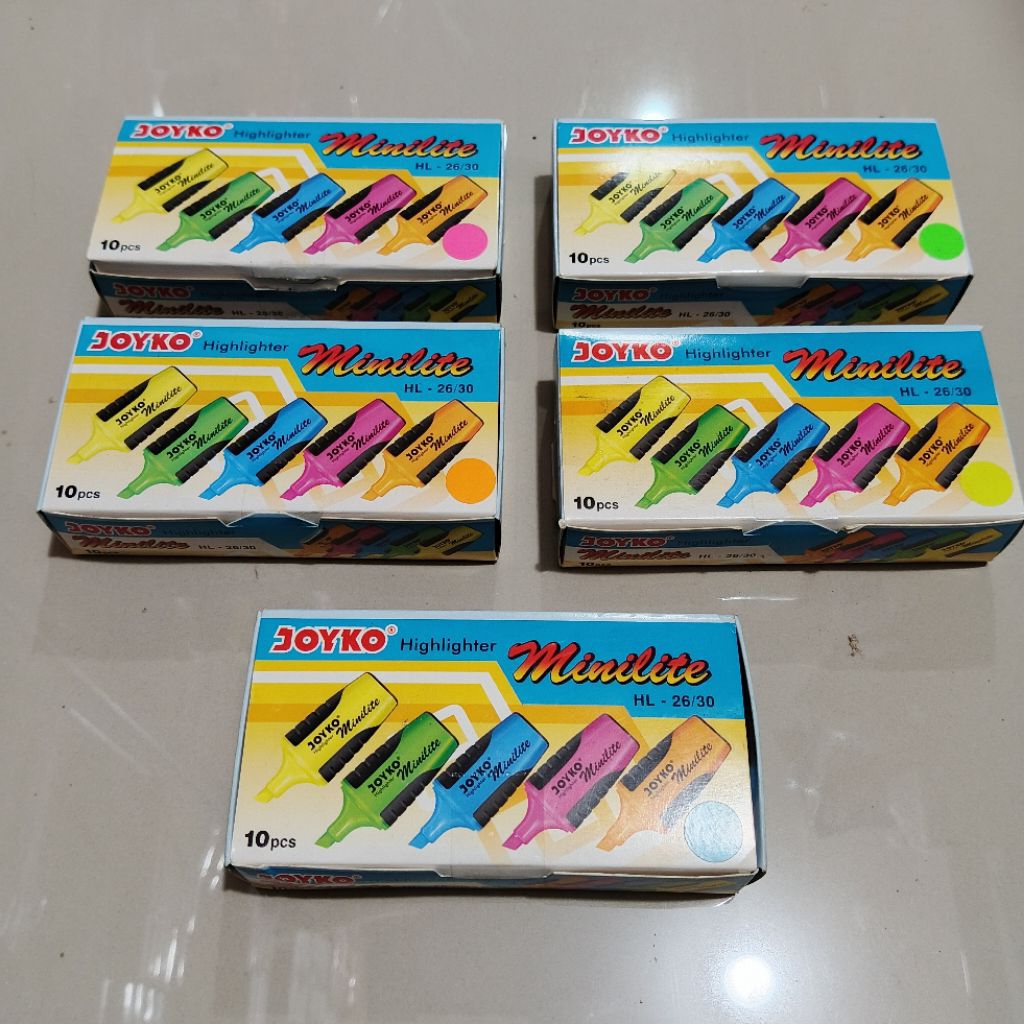

1 Pak Stabilo Joyko HL Isi 10 Pcs ( 1 Pak Cuma 1 Warna Ga Bisa Campur )