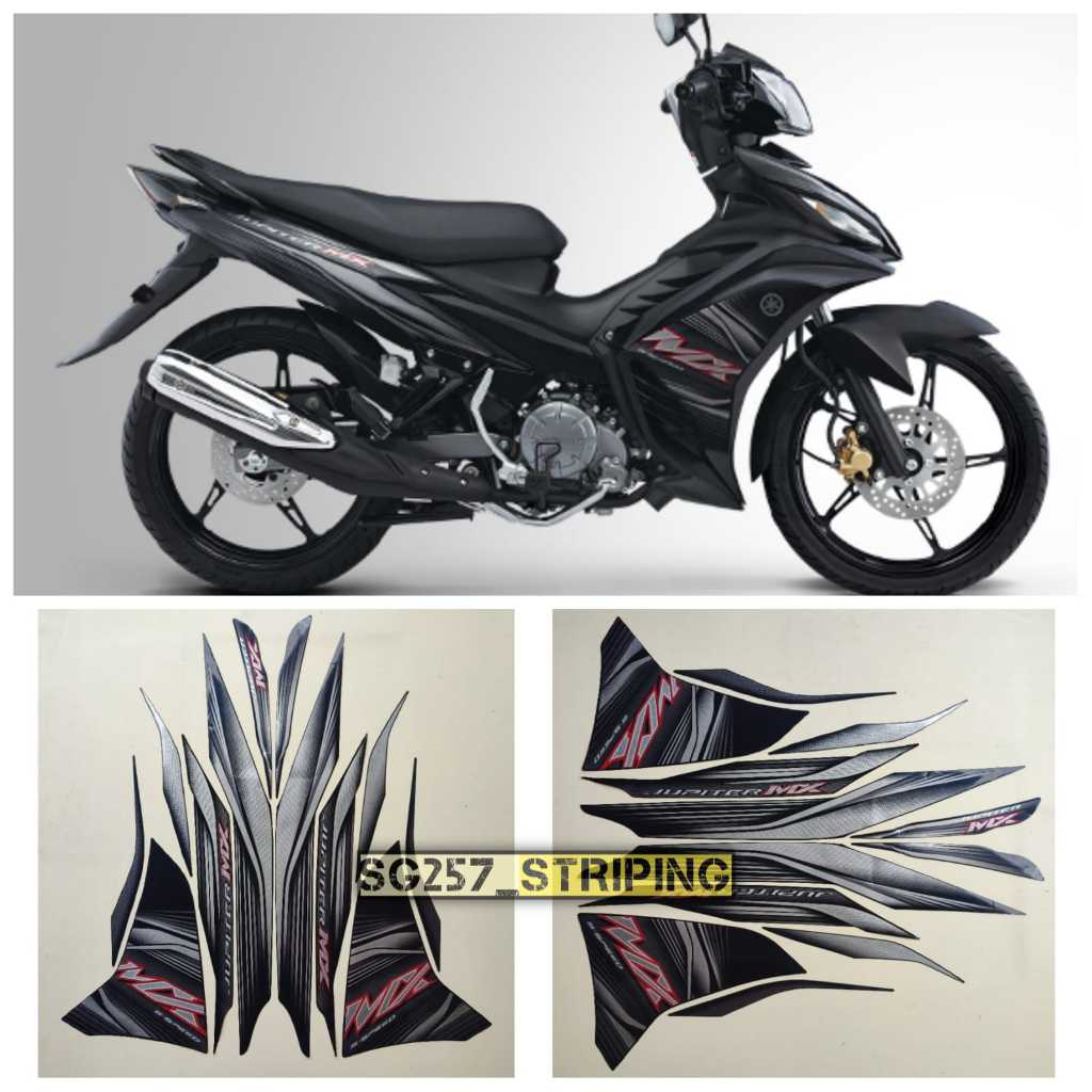 Striping Stiker Motor Yamaha Jupiter Mx New 135 2012 Hitam Standar Berkualitas