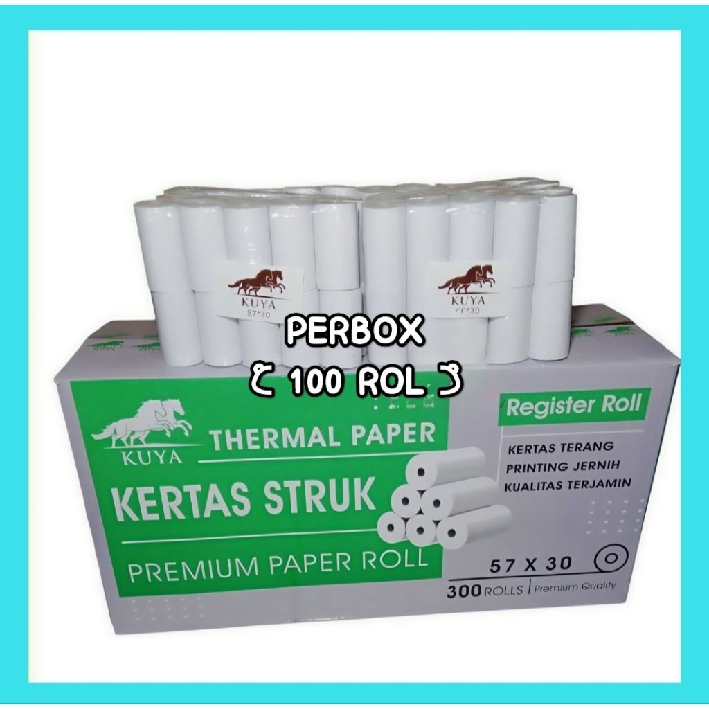 

kuya kertas thermal struk kasir perbox ( 100 rol ) 57x30