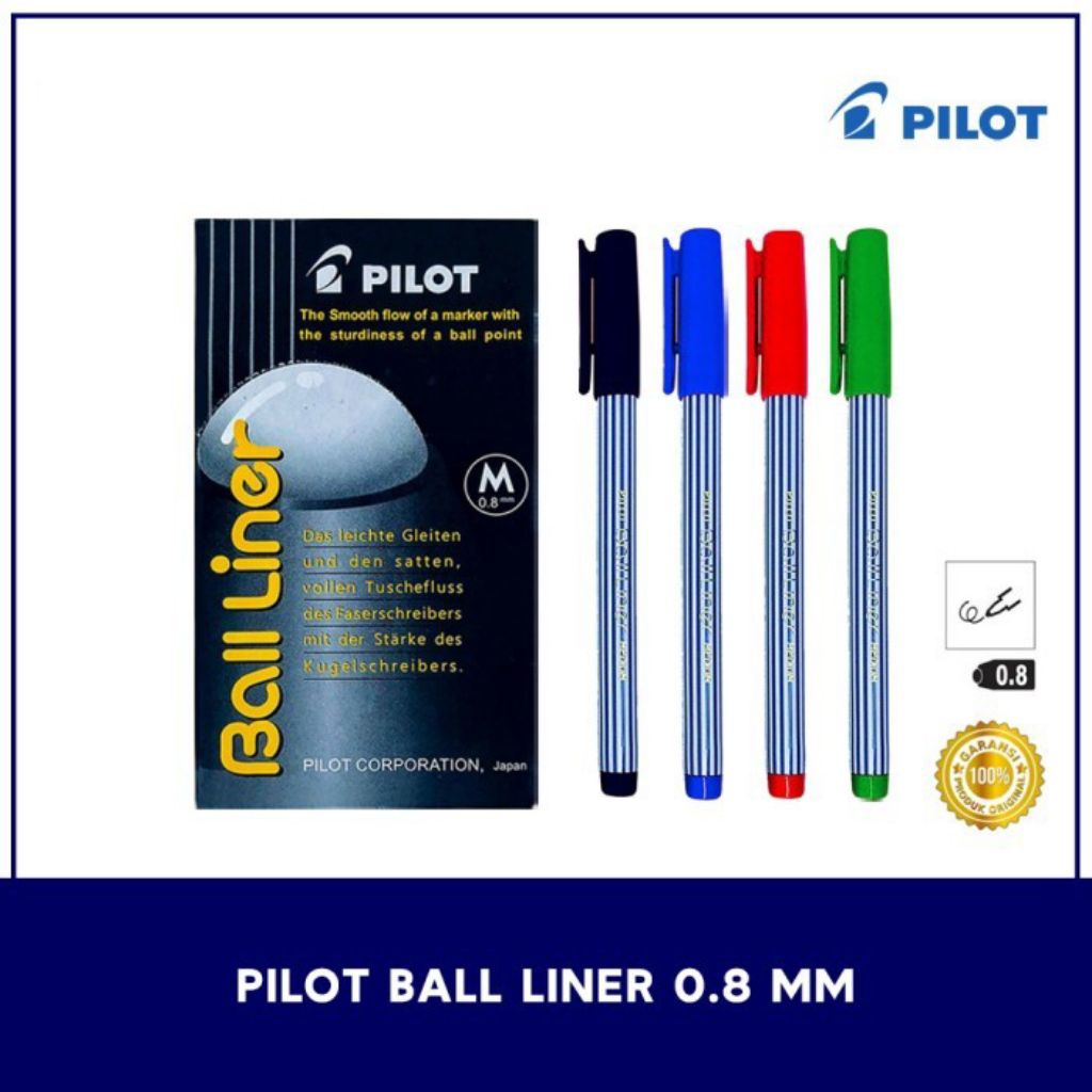 

[YOBANA] PILOT PULPEN BALL LINER 0.8MM BALLPOINT BALL LINER